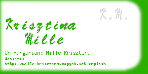 krisztina mille business card